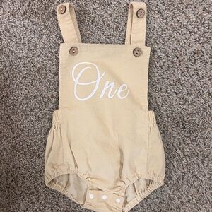 First Birthday Corduroy Onsie